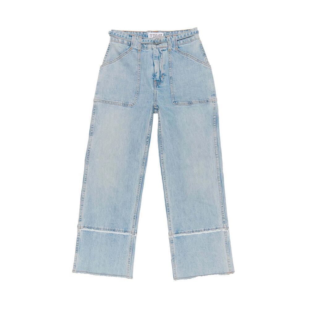 Derek Lam 10 Crosby Light Wash Zuri Cropped Wide Leg Pant Size 27 - Picture 3 of 11